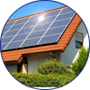 Montagem de energia solar em telhado de telha